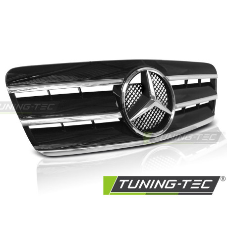 Body kit and visual accessories GRILLE SPORT BLACK CHROME fits MERCEDES CLK W208 96-02 | races-shop.com