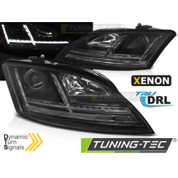 XENON HEADLIGHTS LED DRL BLACK SEQ fits AUDI TT 06-10 8J