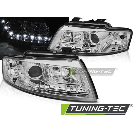 Lighting HEADLIGHTS DAYLIGHT CHROME fits AUDI A4 B6 CABRIO 02-06 | races-shop.com