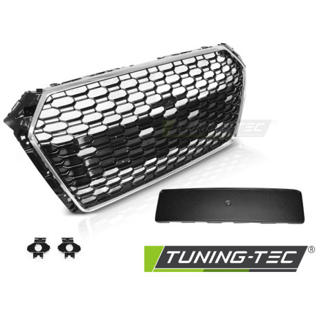 Body kit and visual accessories GRILLE SPORT CHROME BLACK PDC fit AUDI A4 B9 15-19 | races-shop.com