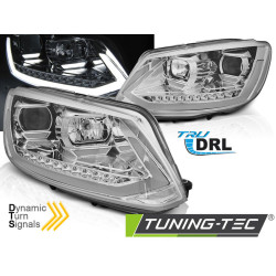 HEADLIGHTS TUBE LIGHT DRL CHROME SEQ fits VW TOURAN II 08.10-15