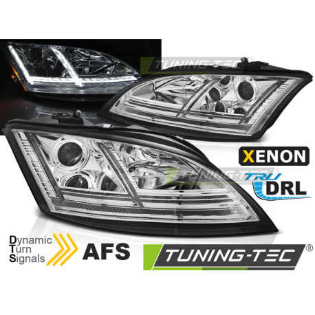 Lighting XENON HEADLIGHTS LED DRL CHROME SEQ fits AUDI TT 06-10 8J with AFS | races-shop.com
