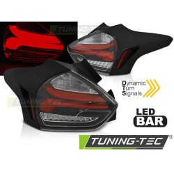 FORD FOCUS 3 15-18 HATCHBACK BLACK RED SEQ LED