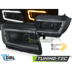 HEADLIGHTS TUBE LIGHT BLACK DRL SEQ fits VW CRAFTER II 2017-
