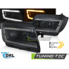 HEADLIGHTS TUBE LIGHT BLACK DRL SEQ fits VW CRAFTER II 2017-