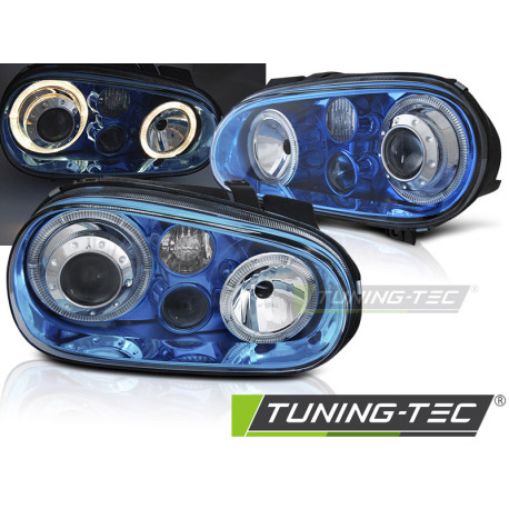 Lighting HEADLIGHTS ANGEL EYES BLUE fits VW GOLF 4 09.97-09.03 | races-shop.com