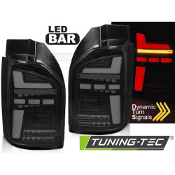 LED BAR TAIL LIGHTS BLACK SMOKE SEQ fits VW T6.1 20- OEM BULB