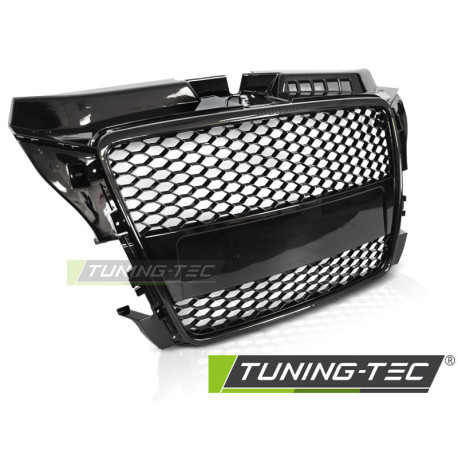 Body kit and visual accessories GRILLE SPORT GLOSSY BLACK fits AUDI A3 (8P) 04.08-07.12 | races-shop.com