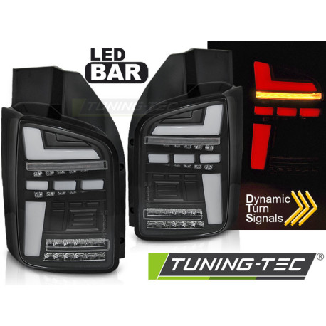 Lighting LED BAR TAIL LIGHTS BLACK SEQ fits VW T6 15-19 OEM BULB | races-shop.com