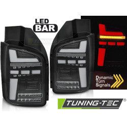 LED BAR TAIL LIGHTS BLACK SEQ fits VW T5 10-15