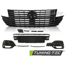 GRILLE W/BUMPER ELEMENT W/LOGO BASE GLOSSY BLACK fits VW T6.1 20-