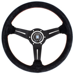 3 spoke steering wheel Nardi Deep Corn, 330mm, suede, 50mm offset, black