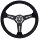 steering wheels 3 spoke steering wheel Nardi Classic ND33, 330mm, suede, 40mm offset, black | races-shop.com
