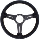 steering wheels 3 spoke steering wheel Nardi Classic ND33, 330mm, suede, 40mm offset, black | races-shop.com