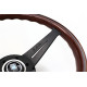 steering wheels 3 spoke steering wheel Nardi Deep Corn, 350mm, wood, 75mm offset, brown/black | races-shop.com
