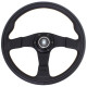steering wheels 3 spoke steering wheel Nardi Twin Line, 350mm, leather, flat, black | races-shop.com