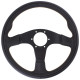steering wheels 3 spoke steering wheel Nardi Twin Line, 350mm, leather, flat, black | races-shop.com