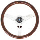 steering wheels 3 spoke steering wheel Nardi Deep Corn, 330mm, wood, 50mm offset, brown/chrome/black | races-shop.com