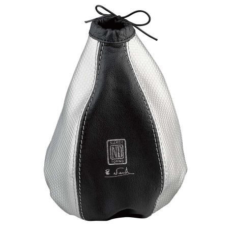 Shifter knobs Nardi Gear Gaiter in Black & Grey Leather | races-shop.com