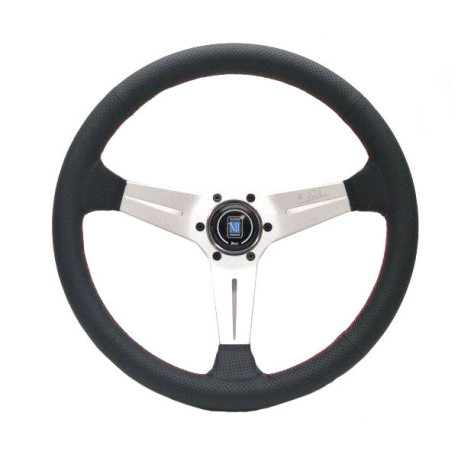 steering wheels Nardi Deep Corn Steering Wheel, leather, 75mm Dish, 350mm, satin spokes | races-shop.com
