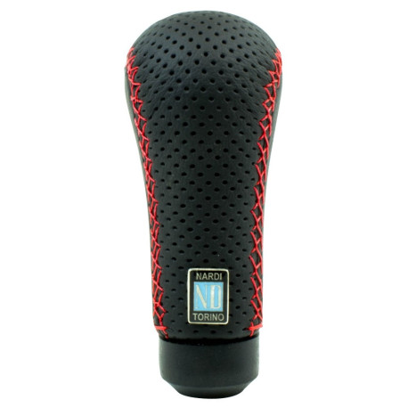 Shifter knobs Nardi Prestige Shift Knob in leather, Red Stitching | races-shop.com