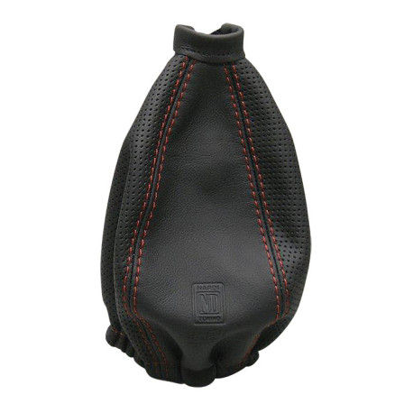 Shifter knobs Nardi Gear Gaiter, black perforated leather with red stitching | races-shop.com