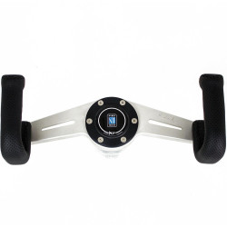 2 spoke steering wheel Nardi, 330mm, leather, flat, black