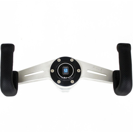 steering wheels 2 spoke steering wheel Nardi, 330mm, leather, flat, black | races-shop.com