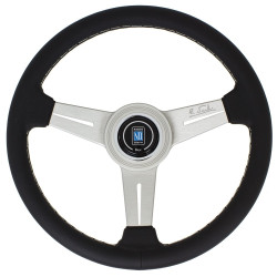 Nardi Classic ND33 Steering Wheel, leather, 40mm Dish, satin spokes