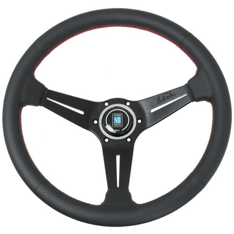 steering wheels 3 spoke steering wheel Nardi Classic ND36, 360mm, leather, perforated leather, 40mm offset, black | races-shop.com