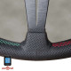 steering wheels 3 spoke steering wheel Nardi Deep Corn, 350mm, leather, 3-sector Italia stitching, 75mm offset, black | races-shop.com