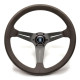 steering wheels Nardi Deep Corn Steering Wheel, Brown Leather, Grey Spokes, Brown Stitching, 75mm Dish, 350mm | races-shop.com