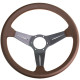 steering wheels Nardi Deep Corn Steering Wheel, Brown Leather, Grey Spokes, Brown Stitching, 75mm Dish, 350mm | races-shop.com
