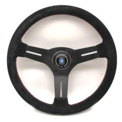 3 spoke steering wheel Nardi Competition, 330mm, suede, 40mm offset, black