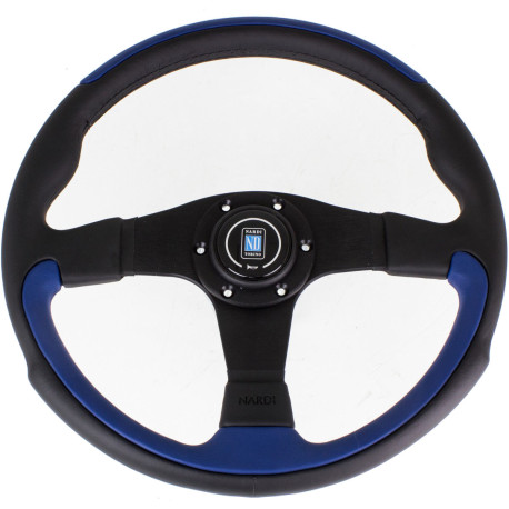 NARDI LEADER 350mm N810ブラック/ブルー　イタリア製 Nardi Leader Steering Wheel, Blue Leather, 350mm | 372,00