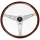 Promotions 3 spoke steering wheel Nardi Classic ND34, 340mm, wood, 40mm offset, brown/chrome | races-shop.com