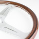 Promotions 3 spoke steering wheel Nardi Classic ND34, 340mm, wood, 40mm offset, brown/chrome | races-shop.com