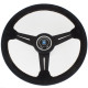 steering wheels 3 spoke steering wheel Nardi Classic ND34, 340mm, suede, 40mm offset, black | races-shop.com