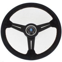 3 spoke steering wheel Nardi Classic ND34, 340mm, suede, 40mm offset, black