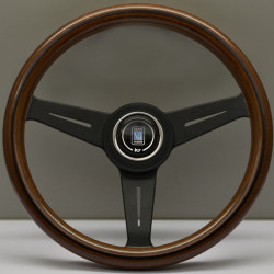 3 spoke steering wheel Nardi Classic ND33, 330mm, wood, 40mm offset, brown/black