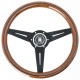 steering wheels 3 spoke steering wheel Nardi Classic ND34, 340mm, wood, 25mm offset, brown/black | races-shop.com