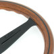 steering wheels 3 spoke steering wheel Nardi Classic ND39, 390mm, wood, 30mm offset, brown/black | races-shop.com