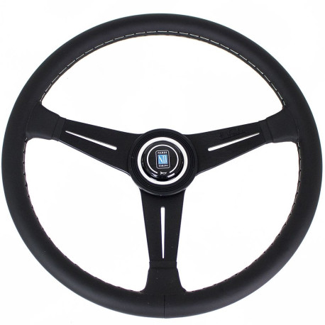 steering wheels 3 spoke steering wheel Nardi Classic ND39, 390mm, leather, 30mm offset, black | races-shop.com