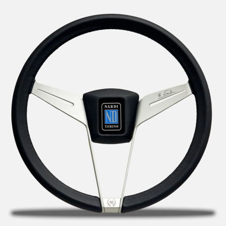 steering wheels Nardi Novantesimo 90th Anniversary Steering Wheel, leather, 355mm, Black Center Pad | races-shop.com