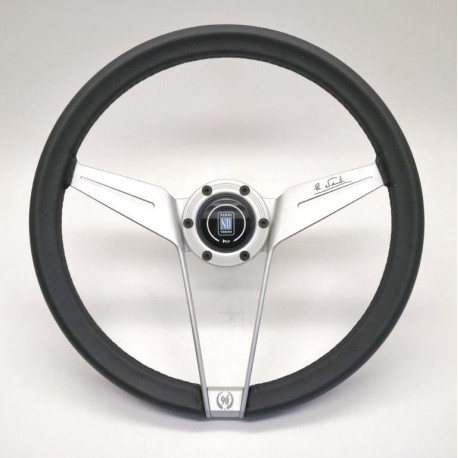 steering wheels Nardi Novantesimo 90th Anniversary Steering Wheel, leather, 355mm, White Center Ring with Screws at Sight | races-shop.com
