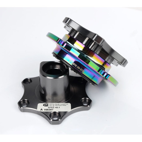 Universal quick release steering wheel hubs NRG SFI KEY WAY rýchloodnímateľná redukcia volantu - gunmetal/neochrome | races-shop.com