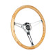 steering wheels 3 spoke steering wheel NRG Classic LIGHT, 380mm, wood, flat, brown/chrome | races-shop.com
