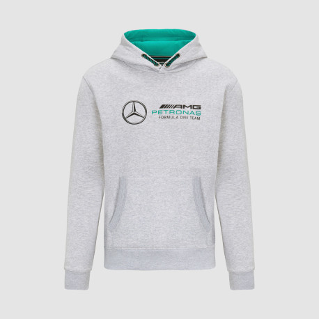 Hoodies and jackets Mercedes-AMG Petronas Logo hoodie, grey | races-shop.com