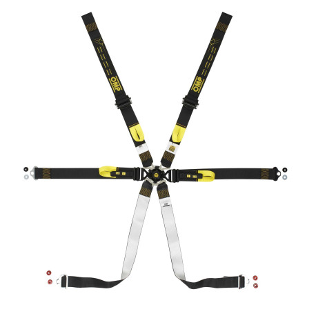 Seatbelts and accessories FIA 6 point safety belts OMP ONE 2 ENDURANCE Pull down, black | races-shop.com