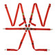 Seatbelts and accessories FIA 6 point sport safety belts OMP ONE VERSA ENDURANCE 2" (50mm), red | races-shop.com
